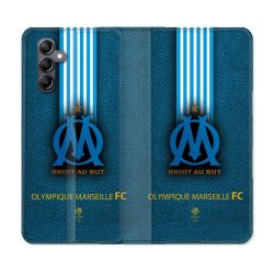 Housse Cuir Portefeuille Pour Samsung Galaxy A35 5G Olympique Marseille OM Bande