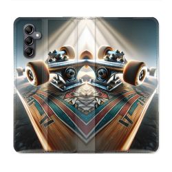 Housse Cuir Portefeuille Pour Samsung Galaxy A35 5G Planche Skate