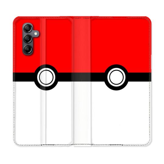 Housse Cuir Portefeuille Pour Samsung Galaxy A35 5G Pokemon Pokeball