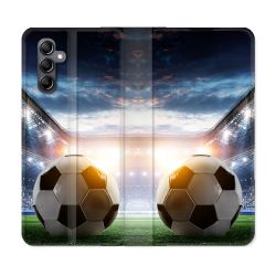 Housse Cuir Portefeuille Pour Samsung Galaxy A35 5G Sport Football Stade
