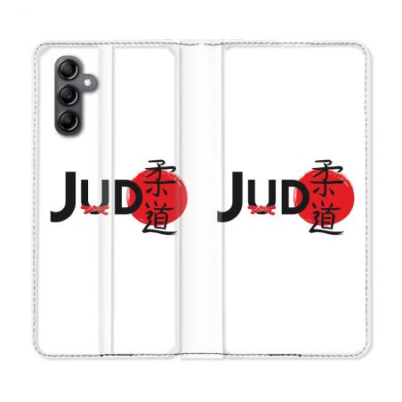 Housse Cuir Portefeuille Pour Samsung Galaxy A35 5G Sport Judo Logo