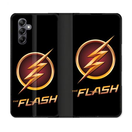 Housse Cuir Portefeuille Pour Samsung Galaxy A35 5G The Flash Logo