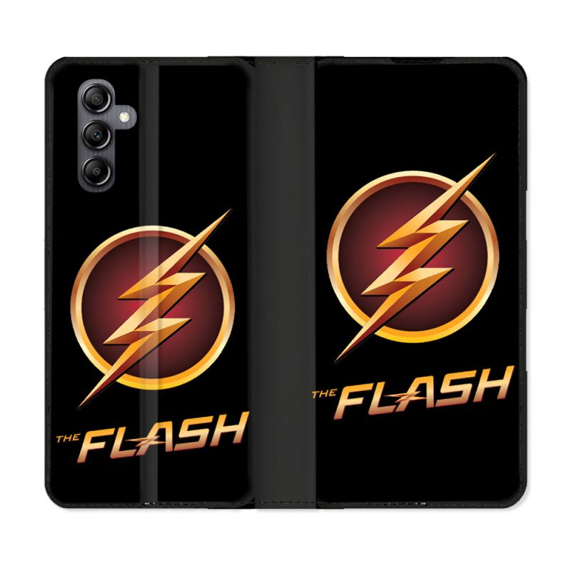 Housse Cuir Portefeuille Pour Samsung Galaxy A35 5G The Flash Logo