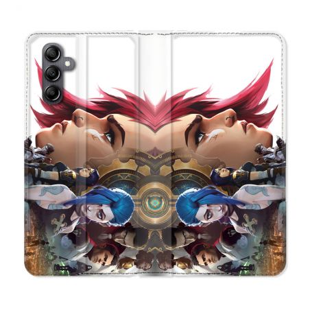 Housse Cuir Portefeuille Pour Samsung Galaxy A55 5G Arcane Jynx Sœur