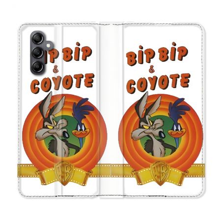Housse Cuir Portefeuille Pour Samsung Galaxy A55 5G Bip Bip Coyote