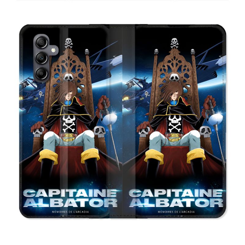 Housse Cuir Portefeuille Pour Samsung Galaxy A55 5G Capitaine Albator