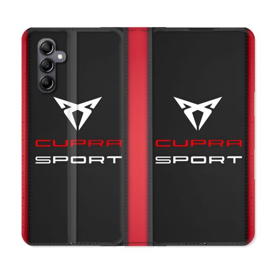 Housse Cuir Portefeuille Pour Samsung Galaxy A55 5G Cupra