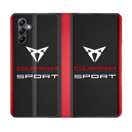 Housse Cuir Portefeuille Pour Samsung Galaxy A55 5G Cupra