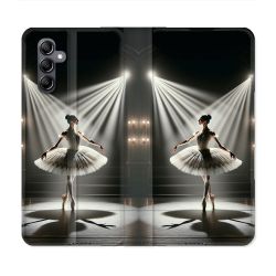 Housse Cuir Portefeuille Pour Samsung Galaxy A55 5G Danseuse Lumière