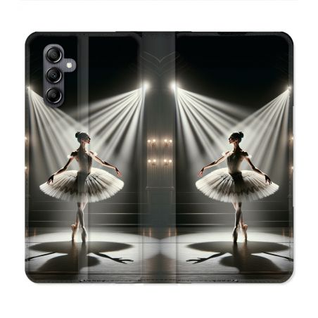 Housse Cuir Portefeuille Pour Samsung Galaxy A55 5G Danseuse Lumière