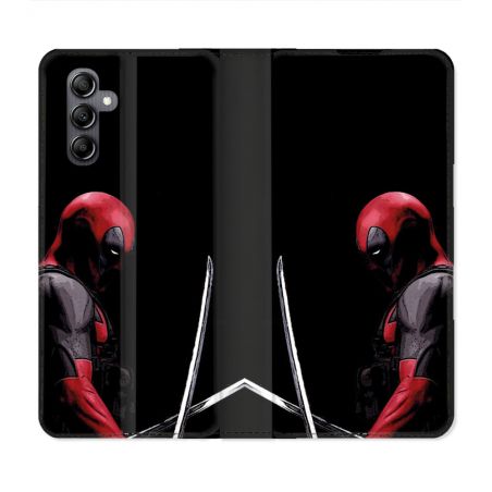 Housse Cuir Portefeuille Pour Samsung Galaxy A55 5G Deadpool Epee