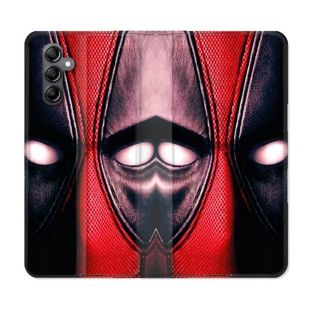 Housse Cuir Portefeuille Pour Samsung Galaxy A55 5G Deadpool Yeux