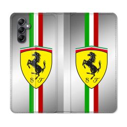 Housse Cuir Portefeuille Pour Samsung Galaxy A55 5G Ferrari Ligne