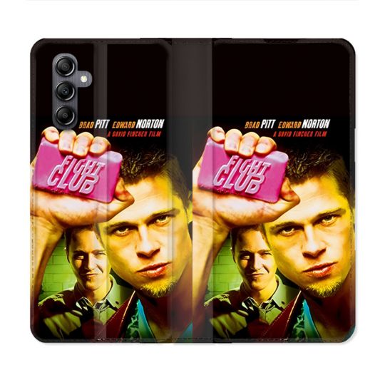 Housse Cuir Portefeuille Pour Samsung Galaxy A55 5G Fight Club Affiche