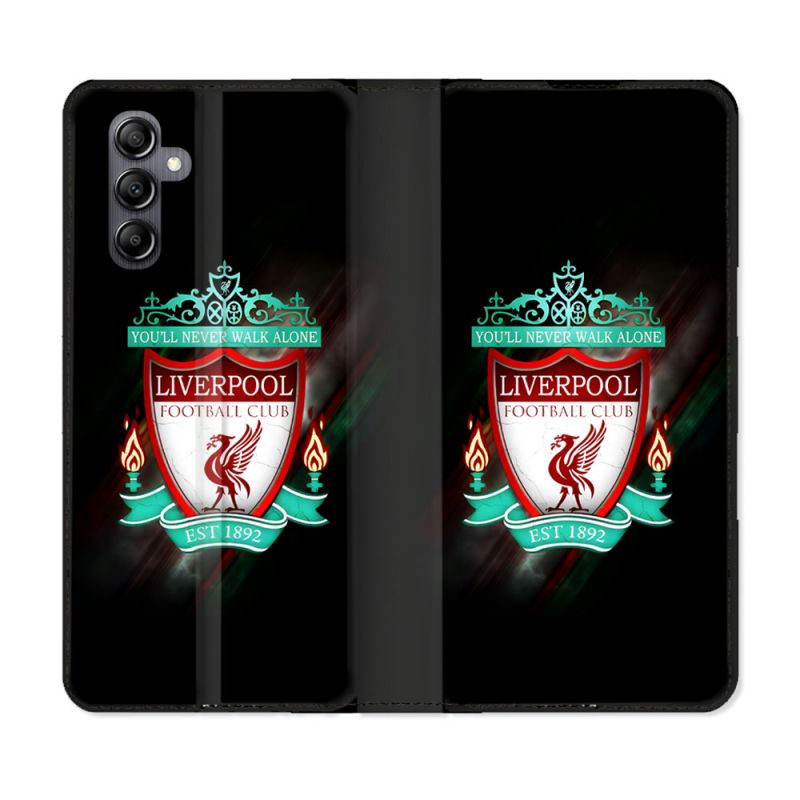 Housse Cuir Portefeuille Pour Samsung Galaxy A55 5G Foot Liverpool