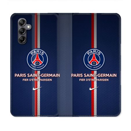 Housse Cuir Portefeuille Pour Samsung Galaxy A55 5G Foot PSG Fier