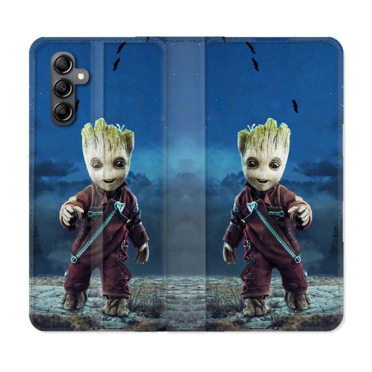 Housse Cuir Portefeuille Pour Samsung Galaxy A55 5G Groot Bleu