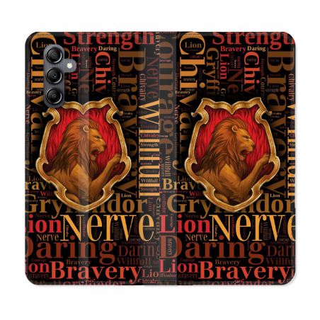 Housse Cuir Portefeuille Pour Samsung Galaxy A55 5G Harry Potter Griffondor