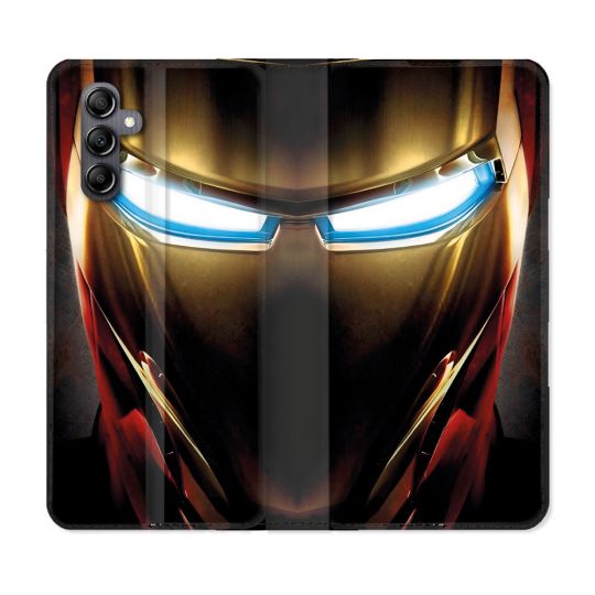 Housse Cuir Portefeuille Pour Samsung Galaxy A55 5G Iron Man Casque