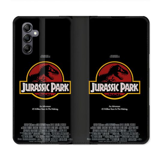 Housse Cuir Portefeuille Pour Samsung Galaxy A55 5G Jurassik Park Affiche