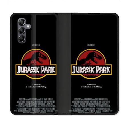 Housse Cuir Portefeuille Pour Samsung Galaxy A55 5G Jurassik Park Affiche