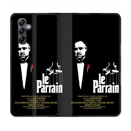 Housse Cuir Portefeuille Pour Samsung Galaxy A55 5G Le Parrain Affiche