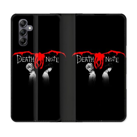 Housse Cuir Portefeuille Pour Samsung Galaxy A55 5G Manga Death Note Noir