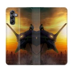 Housse Cuir Portefeuille Pour Samsung Galaxy A55 5G Manga Evangelion