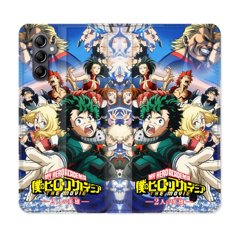 Housse Cuir Portefeuille Pour Samsung Galaxy A55 5G Manga My Hero Academia Affiche