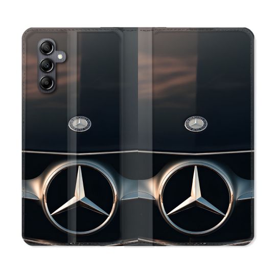 Housse Cuir Portefeuille Pour Samsung Galaxy A55 5G Mercedes Calendre