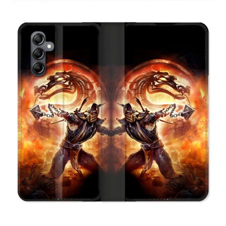 Housse Cuir Portefeuille Pour Samsung Galaxy A55 5G Mortal Combat