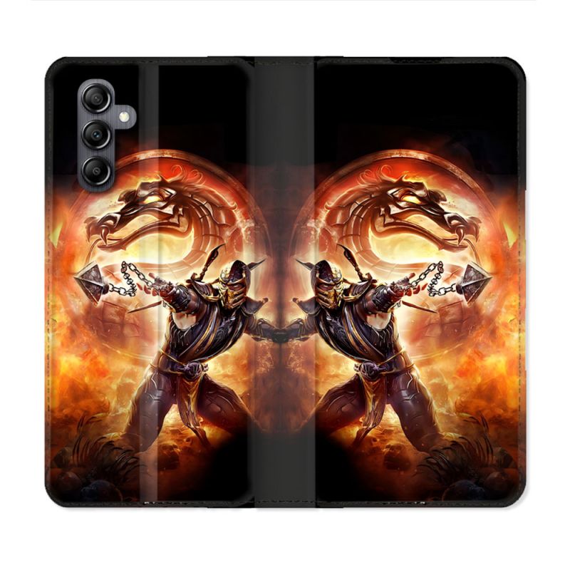 Housse Cuir Portefeuille Pour Samsung Galaxy A55 5G Mortal Combat