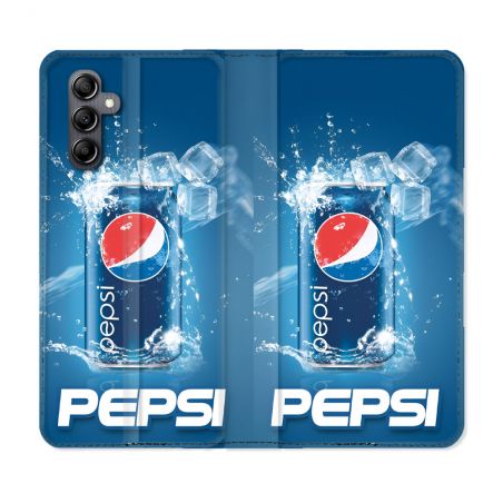 Housse Cuir Portefeuille Pour Samsung Galaxy A55 5G Pepsi
