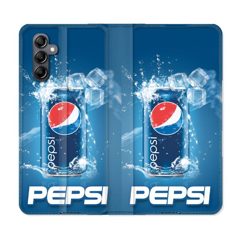 Housse Cuir Portefeuille Pour Samsung Galaxy A55 5G Pepsi