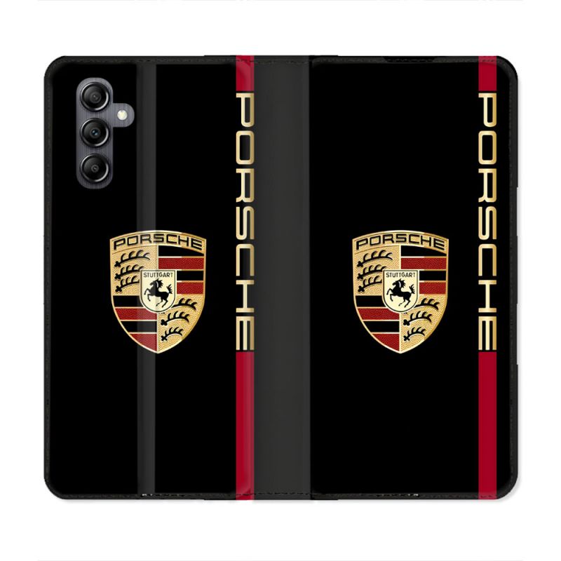 Housse Cuir Portefeuille Pour Samsung Galaxy A55 5G Porsche Line