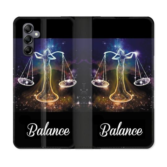 Housse Cuir Portefeuille Pour Samsung Galaxy A55 5G Signe Zodiaque 2 Balance