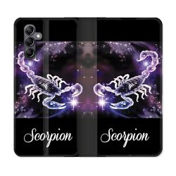 Housse Cuir Portefeuille Pour Samsung Galaxy A55 5G Signe Zodiaque 2 Scorpion