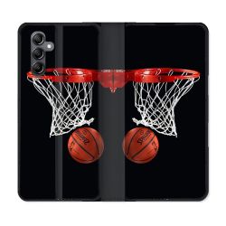 Housse Cuir Portefeuille Pour Samsung Galaxy A55 5G Sport Basket Panier