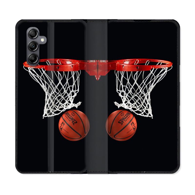 Housse Cuir Portefeuille Pour Samsung Galaxy A55 5G Sport Basket Panier