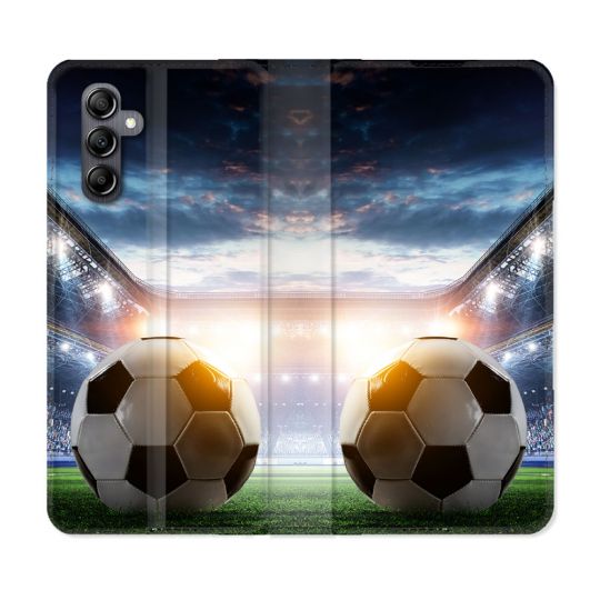 Housse Cuir Portefeuille Pour Samsung Galaxy A55 5G Sport Football Stade