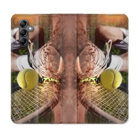 Housse Cuir Portefeuille Pour Samsung Galaxy A55 5G Sport Tennis Glissade