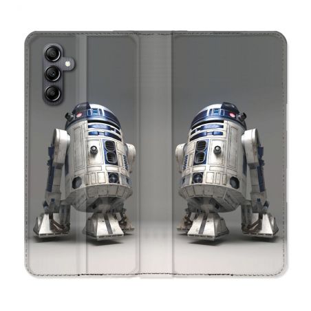Housse Cuir Portefeuille Pour Samsung Galaxy A55 5G Star Wars - R2D2
