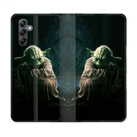 Housse Cuir Portefeuille Pour Samsung Galaxy A55 5G Star Wars - Yoda sombre