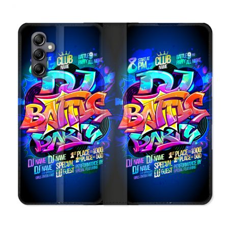 Housse Cuir Portefeuille Pour Samsung Galaxy A55 5G Street Art Rap