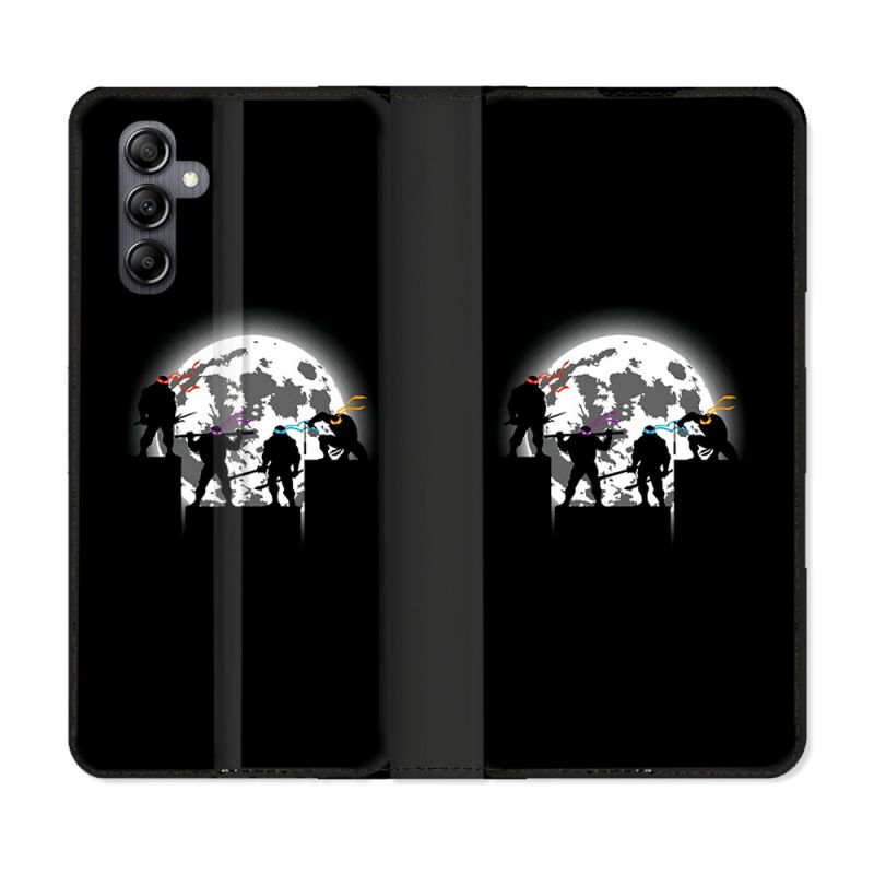 Housse Cuir Portefeuille Pour Samsung Galaxy A55 5G Tortue Ninja Ombre