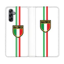 Housse Cuir Portefeuille Pour Samsung Galaxy A55 5G Voyage Italie 3 Blanc