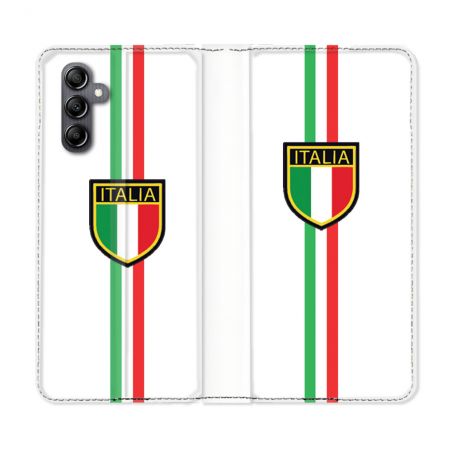 Housse Cuir Portefeuille Pour Samsung Galaxy A55 5G Voyage Italie 3 Blanc