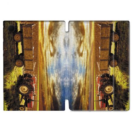 Housse Smart Cover Pour Samsung Galaxy Tab A9 Agriculture Tracteur Color