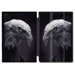 Housse Smart Cover Pour Samsung Galaxy Tab A9 Animal Aigle Royal Noir