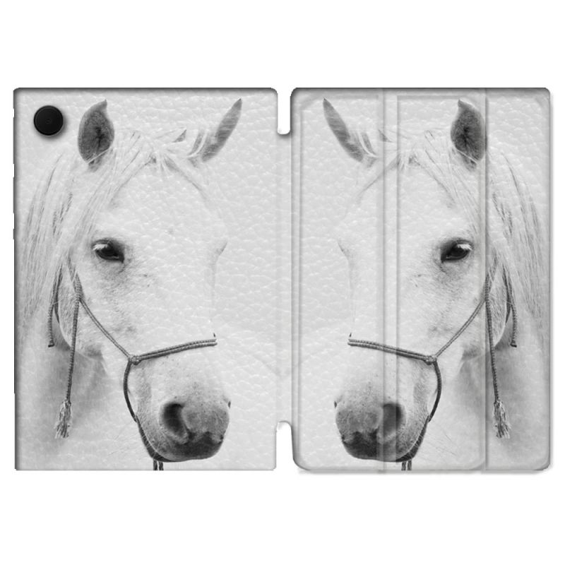 Housse Smart Cover Pour Samsung Galaxy Tab A9 Animal Cheval Cristal
